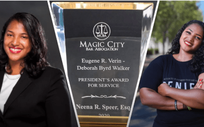 Neena is the first recipient of the Verin-Walker President’s Award for Service for the Magic City Bar Association